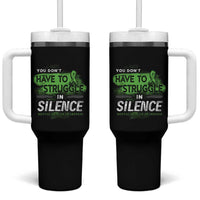 Mental Health Awareness Tumbler With Handle You Don't Have To Struggle In Silence