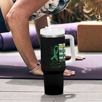 Mental Health Awareness Tumbler With Handle You Are Worthy Loved Needed Enough Green Ribbon