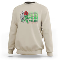 Mental Health Awareness Sweatshirt You Are Worthy Loved Needed Enough Typoghaphy - Wonder Print Shop