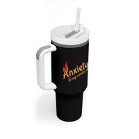 Mental Health Awareness Tumbler With Handle Anxiety Is My Cardio Burn Calories