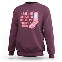 Introvert Sweatshirt Call Me Antisocial But Please Don't Call Me - Wonder Print Shop