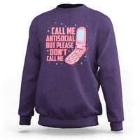 Introvert Sweatshirt Call Me Antisocial But Please Don't Call Me - Wonder Print Shop