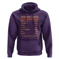Introvert Facts Hoodie 100% Quietness Calmness Intelligence Happy - Wonder Print Shop