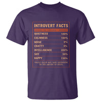Introvert Facts T Shirt 100% Quietness Calmness Intelligence Happy - Wonder Print Shop