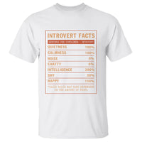 Introvert Facts T Shirt 100% Quietness Calmness Intelligence Happy - Wonder Print Shop