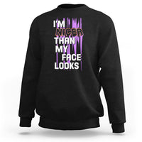 Introvert Sweatshirt I'm Nicer Than My Face Looks - Wonder Print Shop