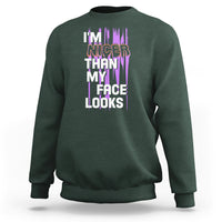 Introvert Sweatshirt I'm Nicer Than My Face Looks - Wonder Print Shop