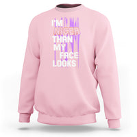 Introvert Sweatshirt I'm Nicer Than My Face Looks - Wonder Print Shop