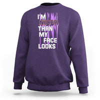 Introvert Sweatshirt I'm Nicer Than My Face Looks - Wonder Print Shop