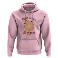 Capybara Lover Hoodie Don't Worry Be Cappy Funny Cute Donut Lover - Wonder Print Shop