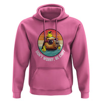 Capybara Lover Hoodie Don't Worry Be Capy Retro - Wonder Print Shop