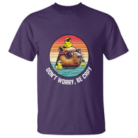 Capybara Lover T Shirt Don't Worry Be Capy Retro - Wonder Print Shop