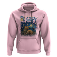 Capybara Lover Hoodie Don't Worry Be Capy Starry Night - Wonder Print Shop
