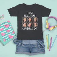 Capybara Lover T Shirt For Kid I Just Really Like Capybaras Cute Capy - Wonder Print Shop