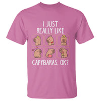 Capybara Lover T Shirt I Just Really Like Capybaras Cute Capy - Wonder Print Shop