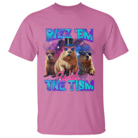 Capybara Lover T Shirt Rizz Em With The Tism Funny Capy Meme - Wonder Print Shop