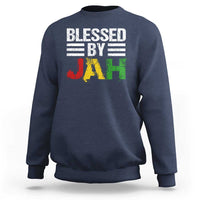Blessed By Jah Jamaican Rastafari Rasta Sweatshirt - Wonder Print Shop