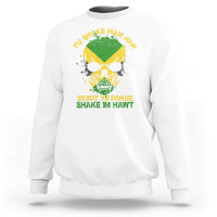 Jamaican Proverbs Sweatshirt You Can Shake A Mans Head But You Cannot Shake His Heart Skull - Wonder Print Shop