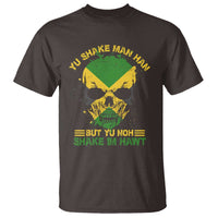 Jamaican Proverbs T Shirt You Can Shake A Mans Head But You Cannot Shake His Heart Skull - Wonder Print Shop