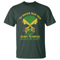 Jamaican Proverbs T Shirt You Can Shake A Mans Head But You Cannot Shake His Heart Skull - Wonder Print Shop