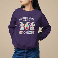 Happy Valentine's Day Hanging With Gnomies Tie Dye Gnomes Sweatshirt - Wonder Print Shop