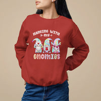 Happy Valentine's Day Hanging With Gnomies Tie Dye Gnomes Sweatshirt - Wonder Print Shop