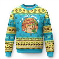 Xmas In Hawaii Ugly Christmas Sweater Hawaiian Snowman You Don't Have To Shovel Sunshine - Wonder Print Shop