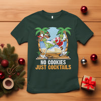 No Cookies Just Cocktails Drunk Santa Reindeer Summer Christmas T Shirt - Wonder Print Shop
