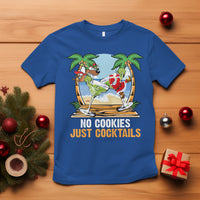 No Cookies Just Cocktails Drunk Santa Reindeer Summer Christmas T Shirt - Wonder Print Shop