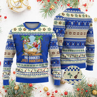 Tropical Xmas Ugly Christmas Sweater No Cookies Just Cocktails Drunk Santa Reindeer - Wonder Print Shop