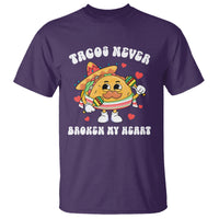 Anti Valentine's Day T Shirt Tacos Never Broke My Heart Funny Cinco De Mayo Party - Wonder Print Shop