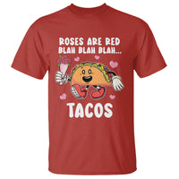 Valentine's Day T Shirt Roses Are Red Blah Tacos Funny Food Lover - Wonder Print Shop