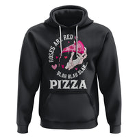 Valentine's Day Hoodie Roses Are Red Blah Skeleton Pizza Funny Food Lover - Wonder Print Shop