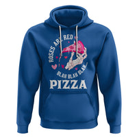 Valentine's Day Hoodie Roses Are Red Blah Skeleton Pizza Funny Food Lover - Wonder Print Shop