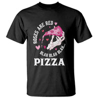 Valentine's Day T Shirt Roses Are Red Blah Skeleton Pizza Funny Food Lover - Wonder Print Shop