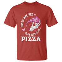 Valentine's Day T Shirt Roses Are Red Blah Skeleton Pizza Funny Food Lover - Wonder Print Shop