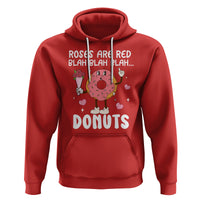 Valentine's Day Hoodie Roses Are Red Blah Donut Funny Food Lover - Wonder Print Shop