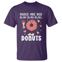 Valentine's Day T Shirt Roses Are Red Blah Donut Funny Food Lover - Wonder Print Shop