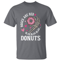 Valentine's Day T Shirt Roses Are Red Blah Skeleton Donut Funny Food Lover - Wonder Print Shop