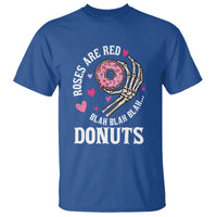 Valentine's Day T Shirt Roses Are Red Blah Skeleton Donut Funny Food Lover - Wonder Print Shop