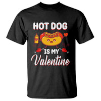 Valentine's Day T Shirt Cute Hot-Dog Is My Valentine Food Lover - Wonder Print Shop