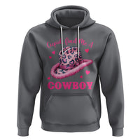 Valentine's Day Hoodie Cupid Find Me A Cowboy Western Heart Leopard Hat - Wonder Print Shop