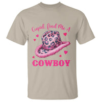 Valentine's Day T Shirt Cupid Find Me A Cowboy Western Heart Leopard Hat - Wonder Print Shop