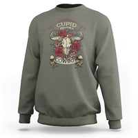 Valentine's Day Sweatshirt Cupid Aim For  A Cowboy Western - Wonder Print Shop