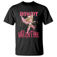 Howdy Valentine's Day T Shirt Cupid Retro Western Cowgirl Cowboy - Wonder Print Shop