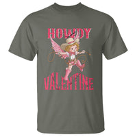 Howdy Valentine's Day T Shirt Cupid Retro Western Cowgirl Cowboy - Wonder Print Shop