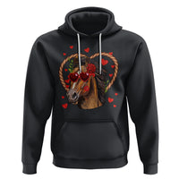 Valentine's Day Hoodie Funny Cute Horse Cowboy Western - Wonder Print Shop