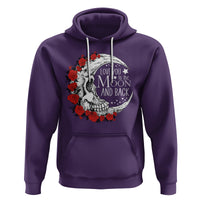 Valentine's Day Hoodie Love You To The Moon And Back Skull Rose - Wonder Print Shop