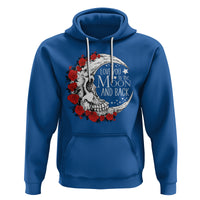 Valentine's Day Hoodie Love You To The Moon And Back Skull Rose - Wonder Print Shop
