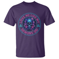 Valentine's Day T Shirt Love Me Like My Demons Do Skull Rose Aesthestic - Wonder Print Shop